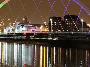 Glasgow skyline at night